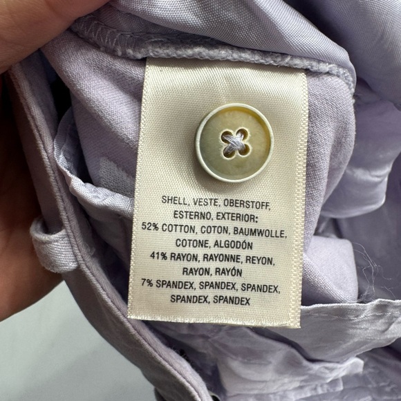 By Anthropologie The Essential Slim Purple Lavender Trousers Womens Size 4 - Picture 8 of 8